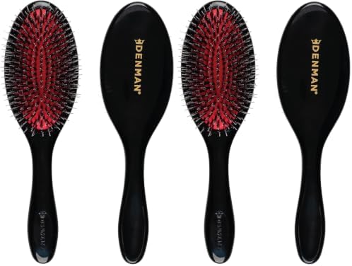 Denman Boar Bristle Hair Brush – Smoothing & Shine Enhancing for Slick Back Styles, Curl Defining & Detangling. Natural Bristles for all Hair Types for Women & Men by Unknown