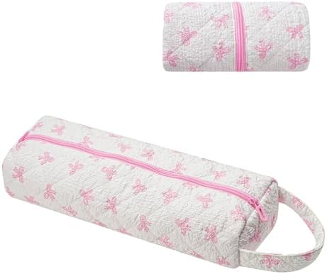 RSRSLEII Quilted Hair Tools Travel Bag with Bow Pattern, Portable&Foldable by RSRSLEII
