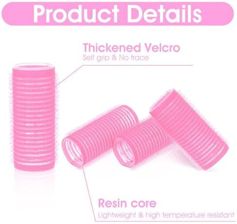 18pcs Self Grip Small Hair Rollers with Rat Tail Comb Plastic Hair Rollers Small Heatless Roller Hair Curlers for Pro Salon Hairdressing and DIY Hairstyles (0.98 X 2.44 Inch) - Image 4
