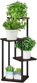 AZERPIAN 4 Tier Tall Plant Stand Indoor Corner Tiered Shelf Metal MDF Board by AZERPIAN