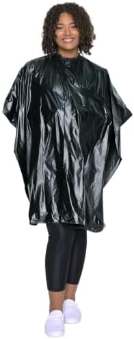 Betty Dain Jumbo Shampoo Cape, 45" W x 54" L, Waterproof & Stain-resistant Vinyl, Touch-and-close Fastener, Machine Washable by BettyDain