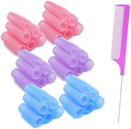 ZMD 36PCS Self Grip Small Hair Curlers Set, Heatless Rollers Hair Curlers Salon Haidressing Curlers DIY Curly Hair Accessories for Medium Short Thin Fine Hair (0.6Inch) by ZMD