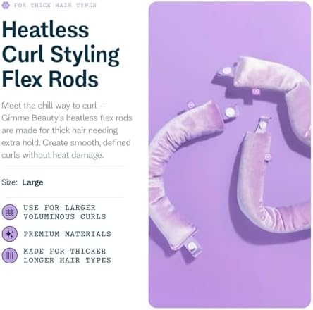 Gimme Beauty Chill Curl Heatless Flex Rods, Thick Hair, 4 Ct - Image 2