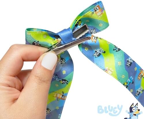 Bluey Printed Long Tail Hair Bow Set for Girls – 7-Pack Printed Bows with Alligator Clips – Cute Hair Accessories for Kids Ages 3+ - Image 4