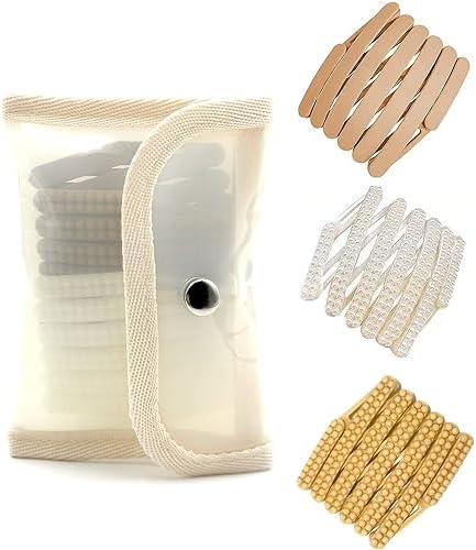 3Pcs+1 Retractable Pocket Headband,No Slip Foldable Hairband with Teeth, Fashion Portable Adjustable Hair Hoop with 1 Plastic Storage Bag for Washing Makeup Travel Outdoor-2Brown1White1Organizer by Enjoythelife