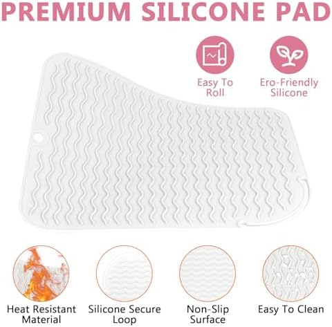 Larger Size Silicone Heat Resistant Mat for Hair Tools(12" x 9") - Image 4