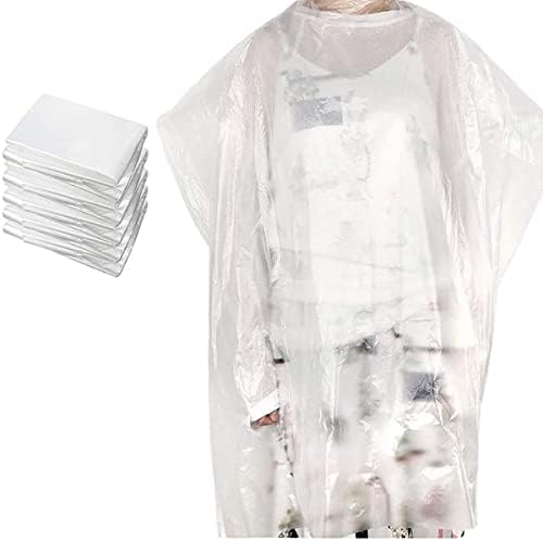 100 Pcs Disposable Hair Salon Capes,51x36 inch Waterproof Shampoo Barber Hair Cutting Cape for Barbershop and Salon Hairdressing,Suit for Kids Adults by SPORTULI