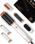 Hair Dryer Brush,6 in 1 Professional Hot Air Styler,Powerful Air Curling Wrap Styler,Negative Ionic Hair Dryer Fast Drying, Multi Hair Stylerfor Curling Volumizing Straightening Styling by OKWRAP