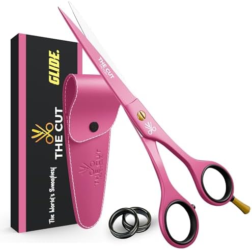 The Cut Factory- 6.5” Professional Hair Scissors - High Carbon 420 Stainless Steel Hair Cutting Scissors, Ultra-Sharp Barber Shears for Salon & Home (PINK) by THECUT-FACTORY-