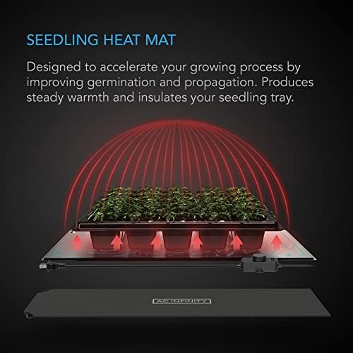 AC Infinity SUNCORE S3, Seedling Mat 10" x 20.75" w/ Variable Heat Control - Image 2