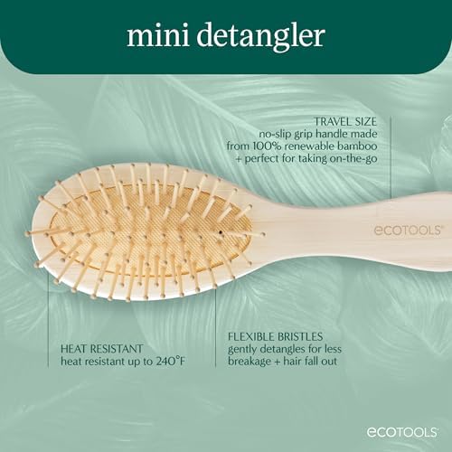 EcoTools Mini Detangler Hairbrush, Travel Hair Brush, 1 Count - Image 2