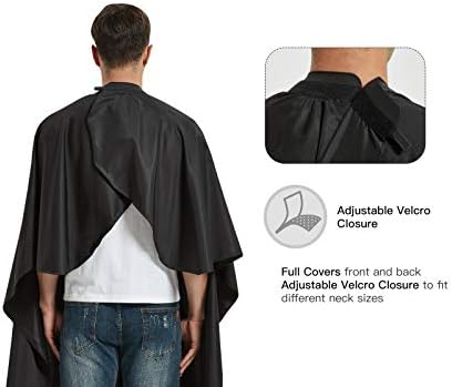 Salon Hair Cutting Cape with Soft Silicon Neck Collar, Professional Anti-static Barber Cape - Image 3