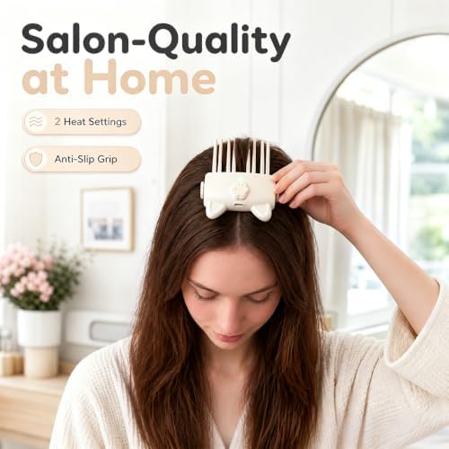 Wireless Heated Root Volumizer Clip, Beige - Image 4