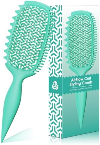 Curl Defining Brush with Wide & Narrow Teeth, Defines & Detangles Men/Women by Weldilgit