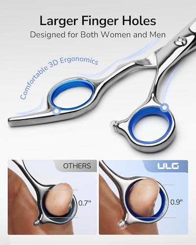 ULG Hair Cutting Scissors Thinning Shears Kit Professional Hairdressing Texturizing Salon Razor Edge Scissor Barber Kit1 Pro - Image 3
