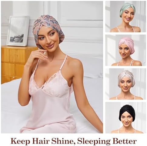 Bohemia Adjustable Silk Bonnet Satin Curly Hair Wrap for Sleeping Women - Image 7