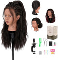18" Mannequin Head Human Hair for Braiding & Styling with Clamp by Unknown