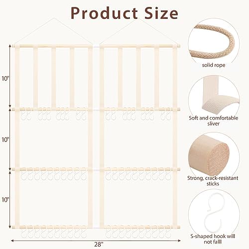 POVETIRE Headband Holder Bows Organizer for Girls Large Storage Capacity - Image 4