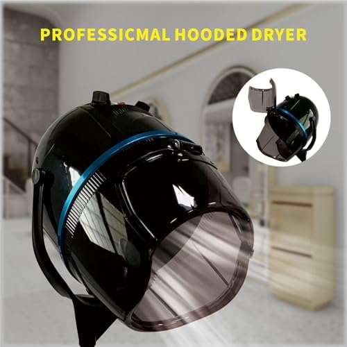 Black Stand Up Hair Dryer,Adjustable Floor Hooded Bonnet Hair Dryers with Rolling Wheels Professional Salon Equipment for Beauty Home Hair Drying - Image 2