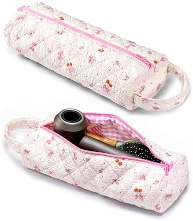 Hair Tool Travel Bag Back to School Gifts Quilted Cosmetic Toiletry by Nixjoro