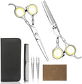 Hair Cutting Scissors Professional Home Haircutting Barber Salon Thinning Shears Kit with Comb and Case for Men/Women Yellow by Himart