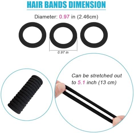120 PCS Baby Hair Ties, Elastic Hair Bands Toddlers Hair Ties Black - Image 4