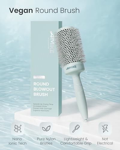 AIMIKE NaturaVol Large Round Brush for Blow Out, Blow Drying for Smoothness - Image 4