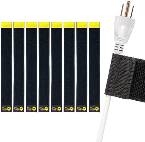 Selfie Straps by Wrap-It Storage, 12-inch (8-Pack), Black by Wrap-ItStorage