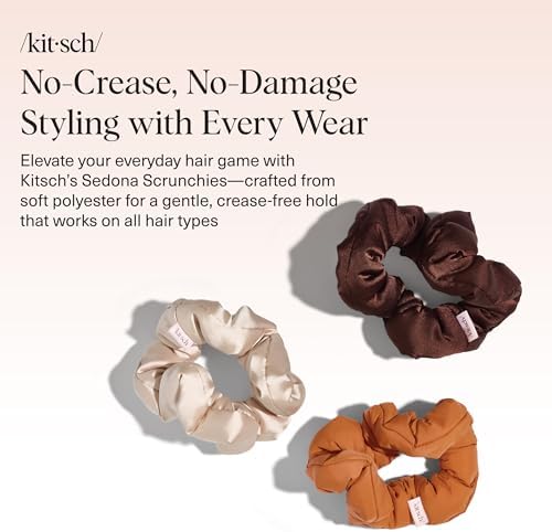 Kitsch Scrunchies for Women - Hair Ties No Damage - Sedona, 3pcs - Image 2