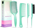 Curl Defining Brush, Detangler Brush for Curly Hair, Vented Curly Hair Brush Products, Detangling Shaping and Defining Women's Curls on Wet or Dry Hair Types, Reduces Frizz (Green) by Unknown
