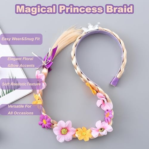 Ice Princess Dress Up Wig, Girl Role Playing Hair Accessories - Image 3