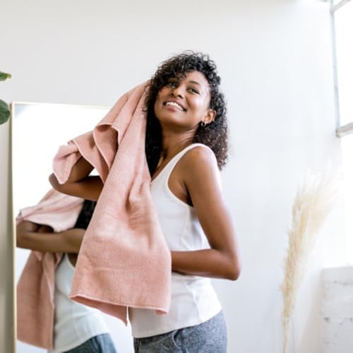 VOLO Hero Hair Towel – Ultra Soft Nanoweave™ Microfiber, Super Absorbent Quick Dry, Reduces Dry Time 50%, Anti-Frizz & Breakage, Secure Snug Strap, Large Wrap for All Hair Types - Cloud Pink - Image 3