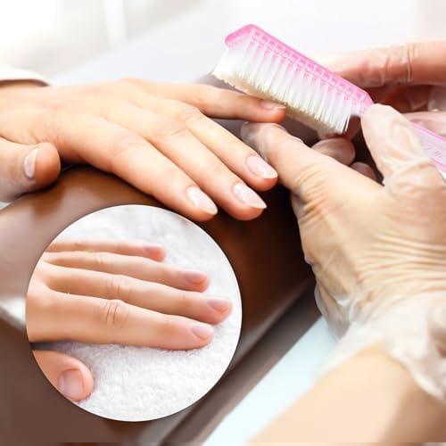 NICEMOVIC 10 Pcs Nail Brush for Cleaning Fingernails, Handle Grip Nail Scrubber Brush, Hand Fingernail Cleaner Brush Manicure Tools Scrub Cleaning Brushes Kit, Use for Toe and Nail Cleaning (Clear) - Image 2