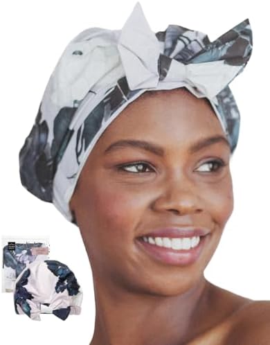 Kitsch Luxury Shower Cap for Women - Waterproof and Mold Resistant, Reusable Shower Caps (Floral) by Kitsch