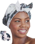 Kitsch Luxury Shower Cap for Women - Waterproof and Mold Resistant, Reusable Shower Caps (Floral) by Kitsch