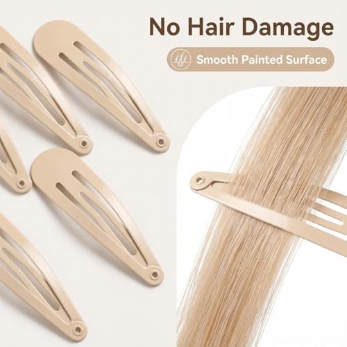 40 Counts Metal Snap Hair Clips, 2 Inch Hair Barrettes for Women Taupe - Image 6