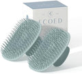 Ecoed 2 PC Scalp Massager Shampoo Brush, Scalp Scrubber & Exfoliator(Blue) by ECOED