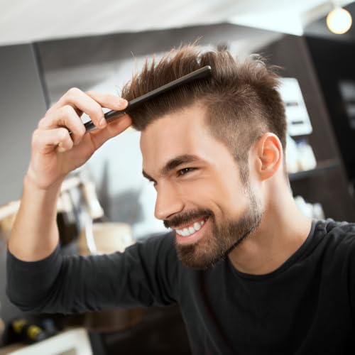 GENTS (5 Pack) Pocket Comb Black Unbreakable Round Teeth Course Fine Pocket Beard & Mustache Combs for Men's Hair | Sideburns Travel-Friendly Symmetry, Friendly Birthday Gifts Peines para Cabello - Image 3