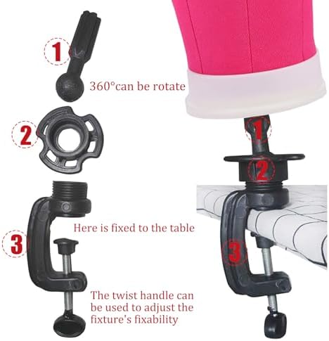 XTREND 22Inch Canvas Block Head for Making Head Weft/Wig/Hair Extension Making Display Styling Mannequin Head with Stand Set Manikin Canvas Head Hair Accessories - Image 5
