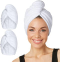 Turbie Twist Microfiber Hair Towel, White & White (2 Pack) by TurbieTwist