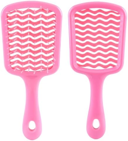 Detangling Brush for All Wet or Dry Hair Types, Pain-Free Brushing Durable, DuoFlex Anti-Static Bristles, Lightweight Handle, Vented Wave UltraFlex Hair Brush(Pink) by SUPHOUSE
