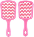 Detangling Brush for All Wet or Dry Hair Types, Pain-Free Brushing Durable, DuoFlex Anti-Static Bristles, Lightweight Handle, Vented Wave UltraFlex Hair Brush(Pink) by SUPHOUSE