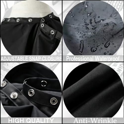 Professional Hair Cutting Cape with Adjustable Snap Closure, Salon Barber Cape,Waterproof Hairdressing Salon Cape - 47" x 55" - Image 4