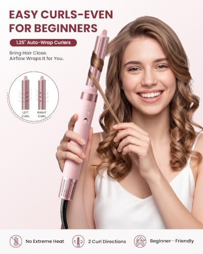 MESCOMB 5 in 1 Hot Air Styler Wrap for Fast Drying, Straightening,Curling - Image 3