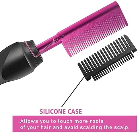 Hot Comb Hair Straightener for Natural Black Hair and Lace Front Wigs - Electric Heat Pressing Comb Set With Lace Melting Spray and Wig Glue Kit - Image 5