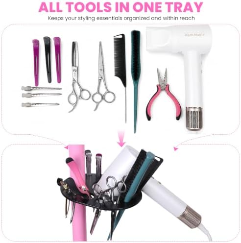 ZQIAN BEAUTY 55 Inch Heavy-duty Wig Head Stand, Adjustable Metal Mannequin Head Stand Tripod For Hairdressing Training Head, Wig Stand Tripod with Tool Tray (Pink, Mannequin Head Not Included) - Image 7
