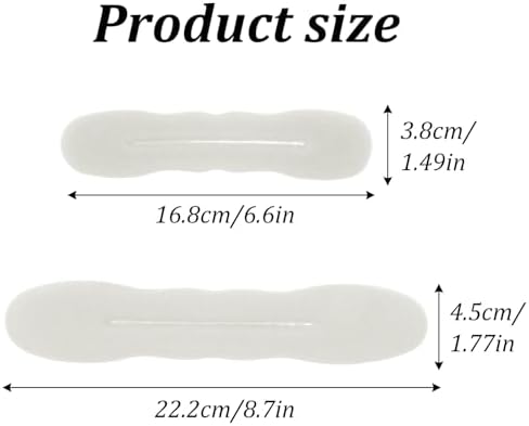 9 Pcs Hair Bun Maker Sponge Hair Buns Shaper Magic Snap Roll Sponge Curler Clips Foam Sponges Buns Hairs Styling Accessories Easy Bun Twister for Ballet French Twist Curly (White-8pcs) - Image 2