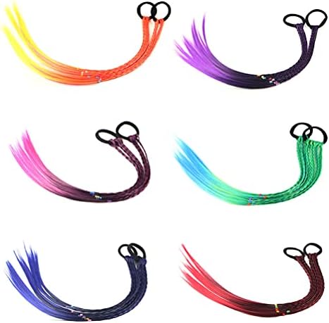 Girl hair accessories, children's colorful braided hair extensions - Image 2
