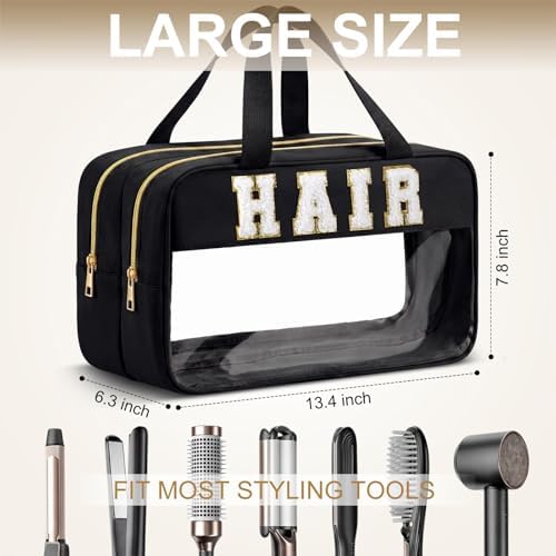 Pinkunn Hair Tool Travel Bag Tools Large Travel Case, Black - Image 2