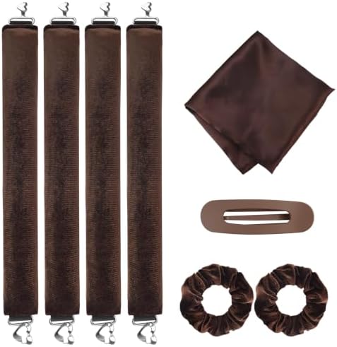 Heatless Curls Overnight Set - 4Pcs Jumbo Velvet Hair Rollers to Sleep In by Unknown